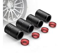 VAPORVERSE 4 Piezas Tapones para Válvulas de Neumáticos Coche para Mazda 3 Fastback 2003-2022 2023 2024 2025 BK BP, Aluminio Antipolvo Cubiertas con Sello Hermético,Black