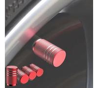 VAPORVERSE 4 Piezas Tapones para Válvulas de Neumáticos Coche para Mitsubishi Colt Turbo/Hybrid 2023 2024, Aluminio Antipolvo Cubiertas con Sello Hermético,Red