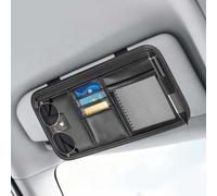 VAPORVERSE Bolsa de Almacenamiento para Parasol de Coche para Leapmotor C10 2024 2025, Soporte para Gafas de Sol para Coche para Tarjetas Bancarias Papeles,Black