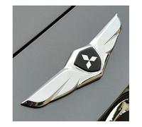 VAPORVERSE Coche Emblemas para Mitsubishi Lancer Sportback X (GS44S) 2007-2011, Calcomanías con el Logotipo Emblema Insignia Adhesivo Pegatina Autopartes,Silver-Black