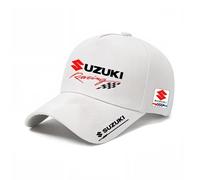 VAPORVERSE Gorra de Béisbol de Coche para Suzuki Vitara Ignis Swift Sx4 Across Swace Jimny, Algodón Ajustable Gorra Béisbol Salvaje Ajustable Algodón para Hombres y Mujeres, White