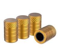 VAPORVERSE Pack de 4 Tapones para Rueda de Coche para Mini Roadster Cooper/Cooper S/John Cooper Works (JCW) 2012-2015, Tapones para Rueda de Coche Anillo Sellador Antifugas,Gold