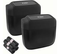 VAPORVERSE Papelera Coche para Audi Q5 II 2020-2024 2 Pcs | Cubo Basura Vehículo Tapa Pulsador Impermeable Antiolor Contenedor Colgante Organizador Puerta Asiento Viaje Accesorios