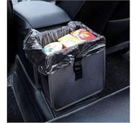 VAPORVERSE Papelera para Coche para Alfa Romeo Junior Elettrica Veloce 2024 2025, Impermeabile Bolsa de Almacenamiento Auto Cubo de Basura Organizador Asiento con Tapa Portátil Negro