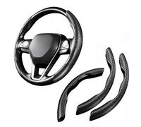 VAPORVERSE Protector de Volante segmentado de Fibra de Carbono para Ford F-350 Super Duty III Super Cab Long Box 2011-2016, Funda para Volante de Coche Protector de Volante segmentado,3PCS