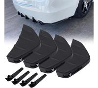VAPORVERSE Spoilers de Parachoques Traseros de Coche para VW T-Cross AB 2018, Abdominales Labio de Divisor de Parachoques Trasero,Gloss Black