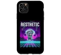 Vaporwave Aesthetic Bust Grid Palm Tree 80s Retro Carcasa para iPhone 11 Pro MAX