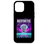 Vaporwave Aesthetic Bust Grid Palm Tree 80s Retro Carcasa para iPhone 12 Pro MAX