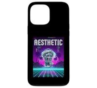 Vaporwave Aesthetic Bust Grid Palm Tree 80s Retro Carcasa para iPhone 13 Pro MAX