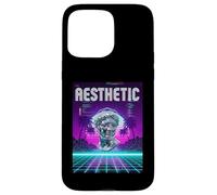 Vaporwave Aesthetic Bust Grid Palm Tree 80s Retro Carcasa para iPhone 15 Pro MAX