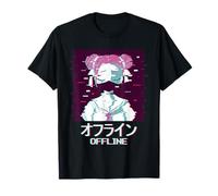 Vaporwave Aesthetic Geisha Anime Girl Japanese Offline Camiseta