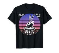 Vaporwave Aesthetic Japonés Sushi Retro Glitch Camiseta