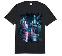 Vaporwave Aesthetic Streets of Tokyo by Night Japanese Art Comfort Colors Adult Heavyweight T-Shirt