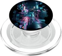 Vaporwave Aesthetic Streets of Tokyo by Night Japanese Art PopSockets PopGrip para MagSafe
