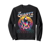 Vaporwave Crystal Juego de Palabras de Cuarzo I Do Geologist Humor Fun Sudadera
