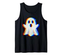 Vaporwave Fantasma de Miedo Retro Halloween Techno EDM Camiseta sin Mangas