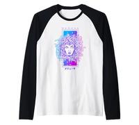Vaporwave Medusa Estatua Estética Camiseta Manga Raglan