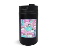 Vaporwave - Taza de viaje con póster de comida japonesa de estilo retro, taza de café aislada, taza portátil