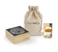 VapoWesp caja de humo contra avispas y mosquitos | set completo incl. 50g de polvo de naranja, 100g de cada uno flor de heno, lima, manzana | Aromatiza el humo de tu café con el VapoPowder