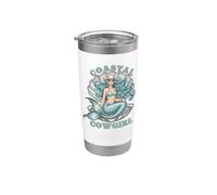 Vaquera costera sirena Vaso térmico de acero inoxidable de doble pared