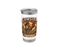 Vaquera criada sobre polvo y diseño de determinación Grit Tough Vaso térmico de acero inoxidable de doble pared