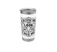 Vaquera graciosa Te ves como si me amas Vaso térmico de acero inoxidable de doble pared