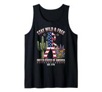 Vaquera Permaneciendo Salvaje O Libre USA Vintage Vaquera Western Camiseta sin Mangas