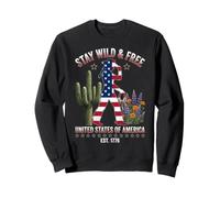 Vaquera Permaneciendo Salvaje O Libre USA Vintage Vaquera Western Sudadera