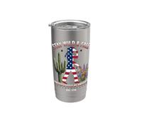 Vaquera Permaneciendo Salvaje O Libre USA Vintage Vaquera Western Vaso térmico de acero inoxidable de doble pared