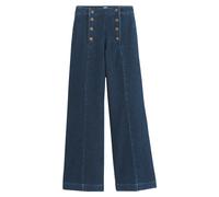 Vaquero ancho con puente, talle alto. Talla 42. Color Azul Natural