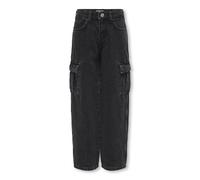 Vaquero ancho estilo cargo Niña Talla 126 cm (8 años). Color Negro
