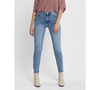 Vaquero Boyfit talle alto, corte 7/8 Mujer Talla 28 Longitud 32. Color Azul