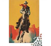 Vaquero del Siglo XX con pañuelo montado a Caballo Rompecabezas Puzzle,70x50cm/1000pcsAdulto Juego EduGatoivo Decoración del Hogar