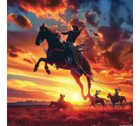 Vaquero equitación Salto Puzzle 1000 Piezas Colorido Cartón Rompecabezas Familiar para Toda La Familia Juguete Educativo 3D Maquetas Construir 1000 PCS