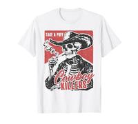 Vaquero esqueleto occidental vintage tomar un soplo Camiseta