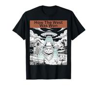 Vaquero Gato Alien Secuestro Desierto Aventura Diversión Camiseta