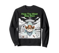 Vaquero Gato Alien Secuestro Desierto Aventura Diversión Sudadera