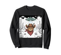Vaquero Gato Alien Secuestro Desierto Aventura Diversión Sudadera