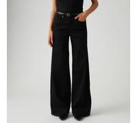 Levi's 318 Shaping Wide Leg Jeans, Soft Black, 26W / 32L Mujeres