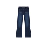 Vaqueros acampanados de mujer en lavado oscuro Wrangler 29x32