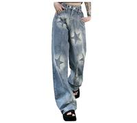 Vaqueros Anchos Mujer Jeans Mujer Pantalones De Campana Tiro Alto Termicos Leggins Plateados Pantalón Chino Vestir Acampanados Anti Cellulite Leggings Pantalon Vaquero Talle Medio 2XL Ancho Falda