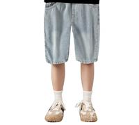 Vaqueros Baggy Niño - Boys Denim Shorts Elastic Waist Casual Comfortable Kids Pants For Daily Wear School Play Spring Summer Fall Outfit