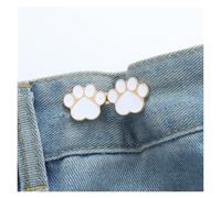 Vaqueros de cintura ajustable con diseño garra gatito, extraíbles, sin necesidad clavos, accesorios ropa ajustados(White)