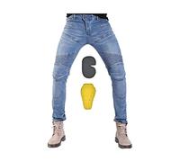 Vaqueros De Moto Anti-caída, Pantalones De Moto Para Mujer La Tela De Mezclilla Lavada Es Resistente Al Desgaste, Cortavientos, Transpirable Y Resistente Al Desgarro Más Cómodo De Usar (S = 28)