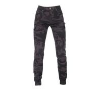 Richa Apache Camo Vaqueros de moto para mujer, negro, tamaño 34