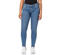 Vaqueros de mujer Mavi Adriana Mid-Rise, Super Skinny Lt Distressed Glam...