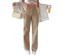 Vaqueros De Talle Alto Y Pierna Recta, Vaqueros De Cintura Alta Para Mujer, Recto, Corte Ancho, Pantalones Vaqueros Sueltos Elásticos, Pantalones Anchos