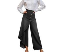 Vaqueros Elasticos Mujer Talla Grande Elásticos Bolsillos Pantalones Tallas Grandes Bootcut Bolsillo Campana Elefante Anchos de imitación Mezclilla para Estilo Moderno con decoración Botones y caída