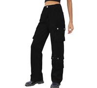 Vaqueros Elasticos Mujer Talla Grande Elásticos Bolsillos Pantalones Vestir Bootcut Bolsillo Campana Elefante Cargo de Mezclilla para con Diseño Multibolsillos y Lavado Desgastado Estilo Diario