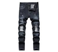 Vaqueros flacos rasgados niño Corte casual Moda Niño Cómodo elástico Diario, Le Noir, 3-4 Años